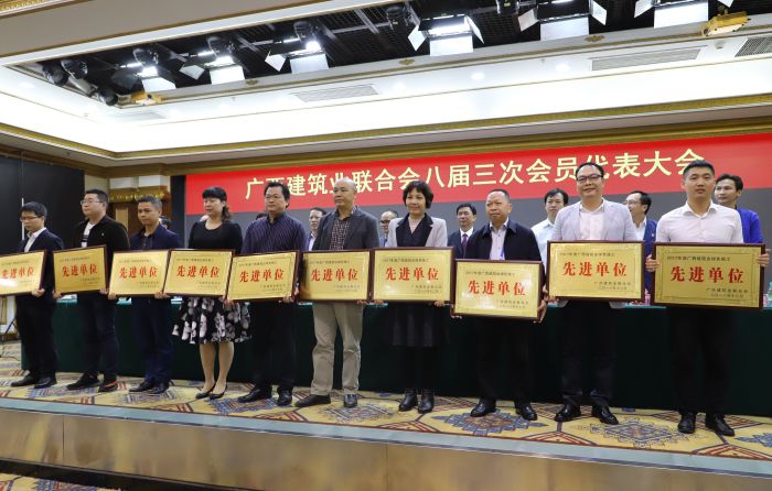 公司副总经理周兴耀代表公司上台领取牌匾。李立云 摄.jpg